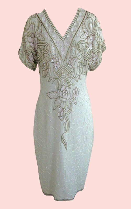 Laurence Kazar Beaded Dress - White ...